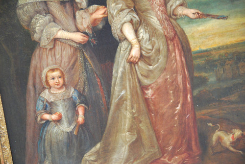 Bottega di ritratti di famiglia di Netscher del XVII secolo