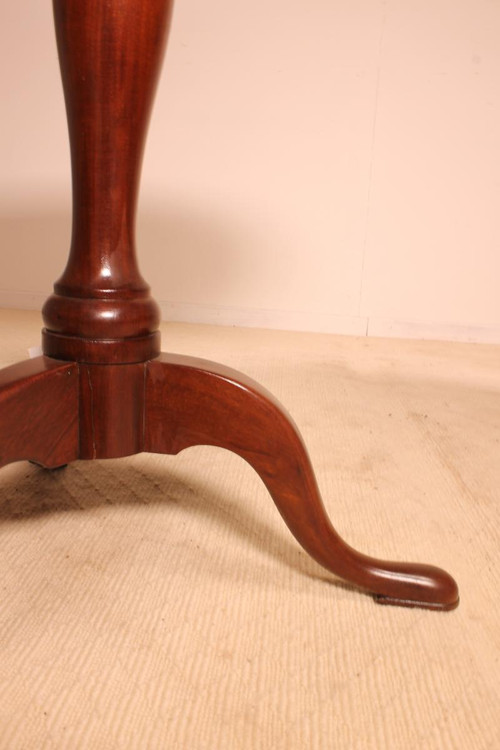 English Pedestal Table 19th In Mahogany