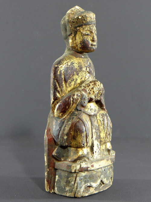 China, späte Ming-Dynastie, frühe Qing-Dynastie, taoistische Statue „Richter der Unterwelt“.