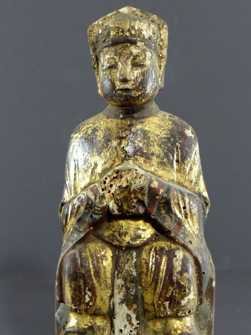 China, späte Ming-Dynastie, frühe Qing-Dynastie, taoistische Statue „Richter der Unterwelt“.