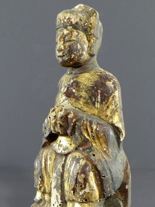 China, späte Ming-Dynastie, frühe Qing-Dynastie, taoistische Statue „Richter der Unterwelt“.
