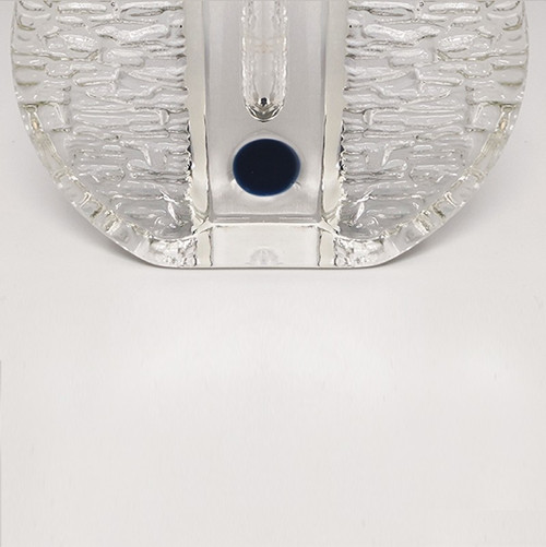 1970 Magnifique vase Walther Glass Bullseye par Heiner Düsterhaus. Fabriqué en Allemagne
