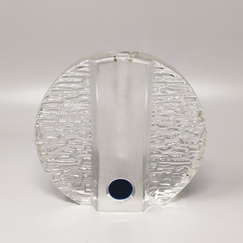 1970 Magnifique vase Walther Glass Bullseye par Heiner Düsterhaus. Fabriqué en Allemagne