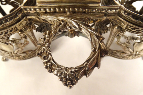 Set Olio e Aceto e 2 Saliere in Argento 925, Minerva Putti XIX