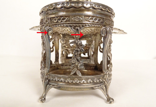 Set Olio e Aceto e 2 Saliere in Argento 925, Minerva Putti XIX