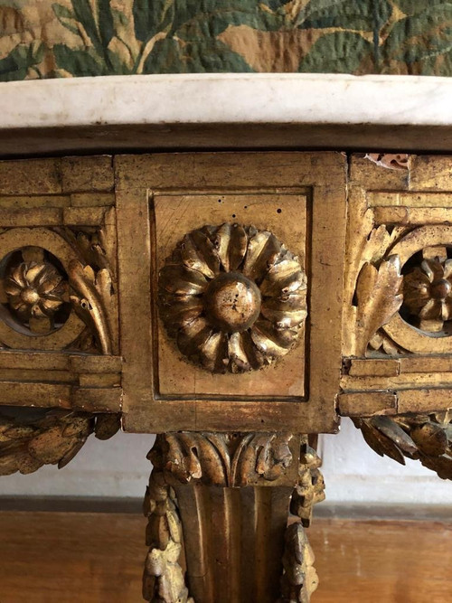 Konsole aus goldenem Holz, Louis XVI-Zeit.