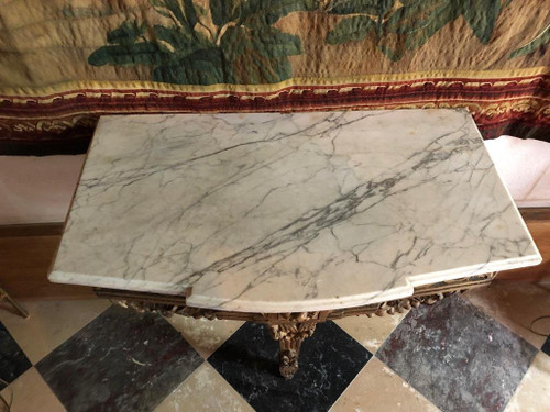 Konsole aus goldenem Holz, Louis XVI-Zeit.