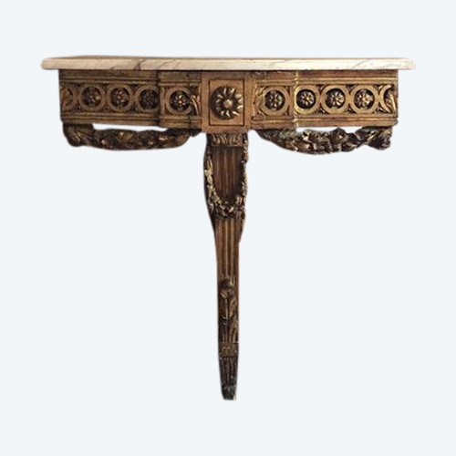Konsole aus goldenem Holz, Louis XVI-Zeit.