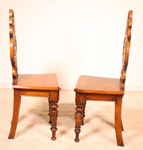pair of chairs called "Hall chair" art deco early 20th century