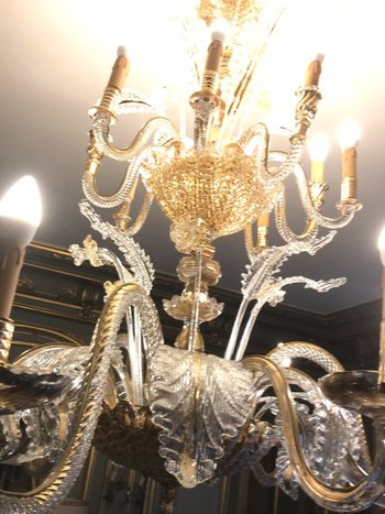 Lustre Verre Murano Et Baccarat