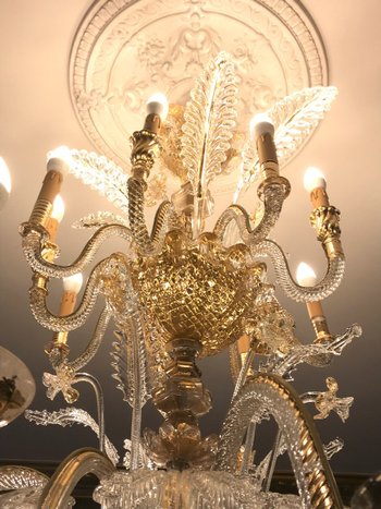 Lustre Verre Murano Et Baccarat