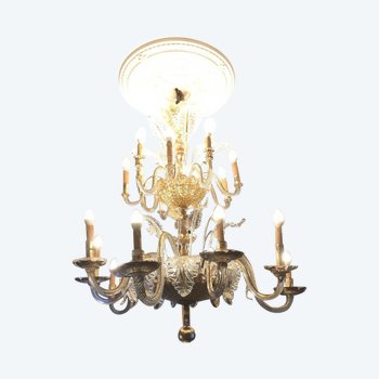 Lustre Verre Murano Et Baccarat