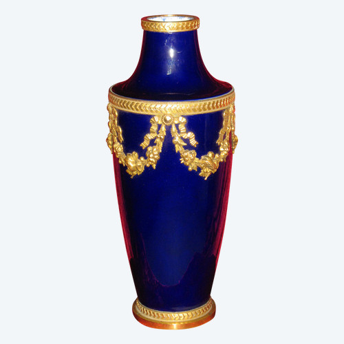 Sèvres vase signed by Paul Milet Louis XVI style