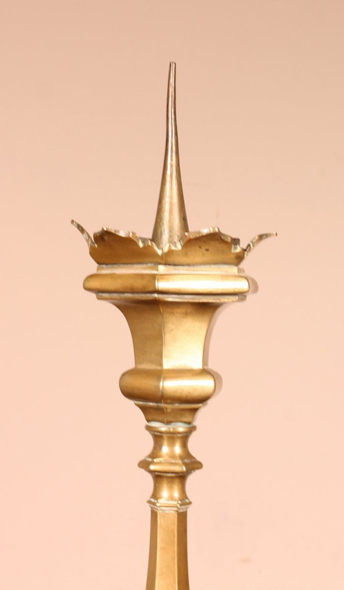 17th Century Italian Candlestick In Bronze