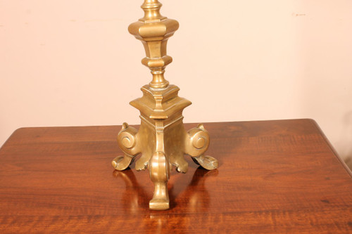 17th Century Italian Candlestick In Bronze