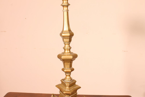 17th Century Italian Candlestick In Bronze