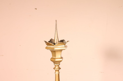 17th Century Italian Candlestick In Bronze
