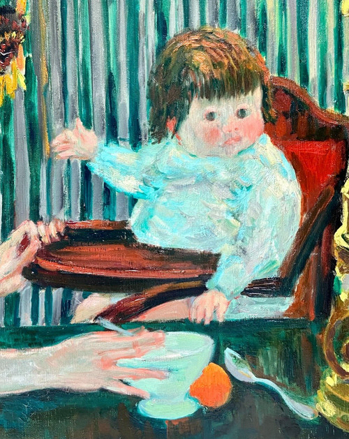 Jean Joyet (1919-1994), Mutter-Kind-Gemälde 1956.
