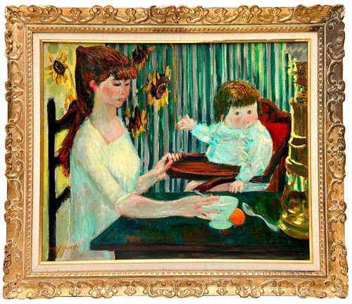 Jean Joyet (1919-1994), Mutter-Kind-Gemälde 1956.