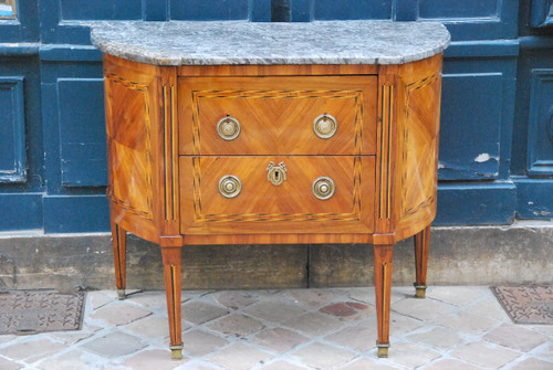 Commode Demi Lune époque Louis XVI