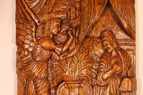 Retable Représentant l'Annonciation- Nord Du Portugal - circa 1600