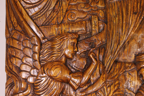 Retable Représentant l'Annonciation- Nord Du Portugal - circa 1600