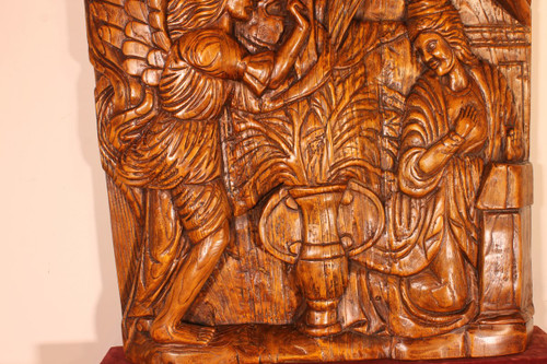 Retable Représentant l'Annonciation- Nord Du Portugal - circa 1600