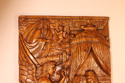Retable Représentant l'Annonciation- Nord Du Portugal - circa 1600