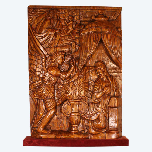 Retable Représentant l'Annonciation- Nord Du Portugal - circa 1600