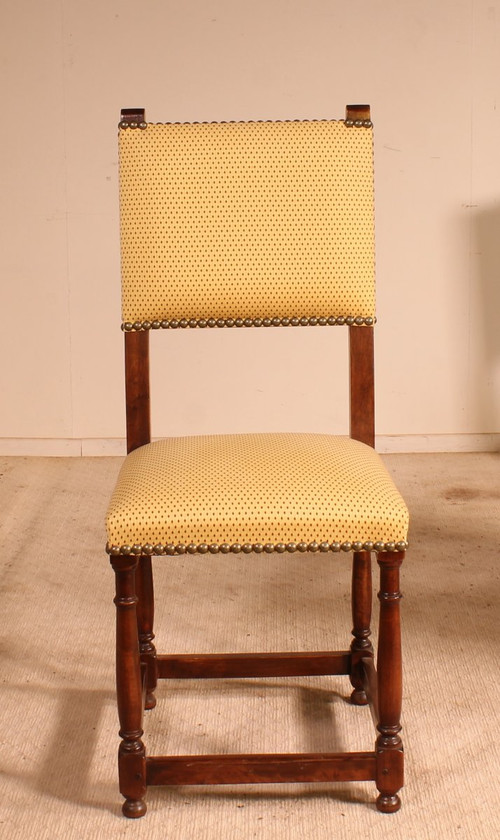 Series Of 6 Louis XIII Style Chairs In Walnut