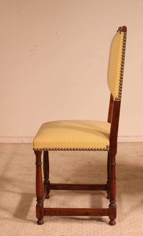 Series Of 6 Louis XIII Style Chairs In Walnut
