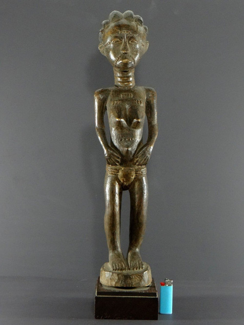 Costa d'Avorio, popolo Baoulé, circa 1950, statua femminile Baoulé o Abron.