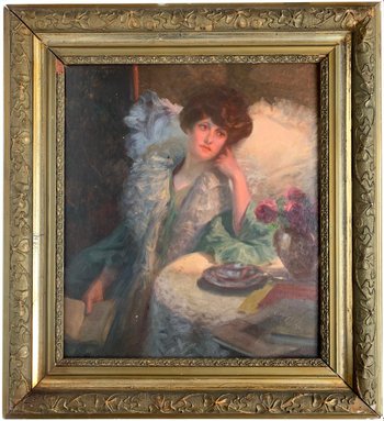 ROSSET-GRANGER (1853-1934) - Femme à la lecture - Huile