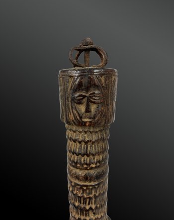 Ritual DAGGER called Phurbu - Tibet End of XIXth - beginning of XXth century - Wood with shiny patina and iron