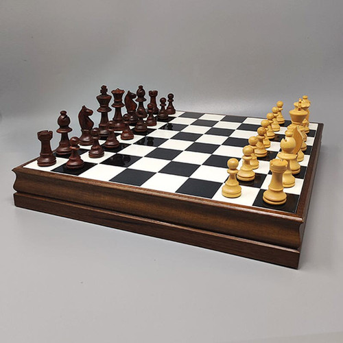 1970 Magnifique échiquier -  Ensemble de jeu -  de Piero Fornasetti. Fabriqué en Italie
