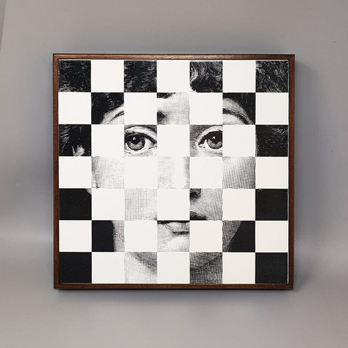 1970 Magnifique échiquier -  Ensemble de jeu -  de Piero Fornasetti. Fabriqué en Italie