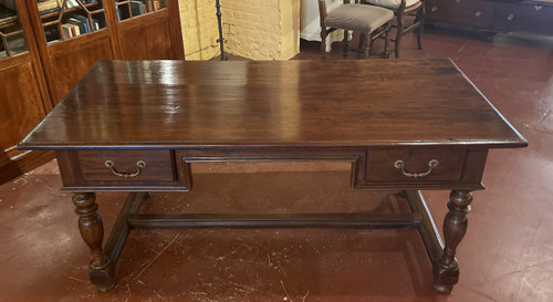 Scrivania Piatta Con Gambe Tornite - Olanda - XIX Secolo