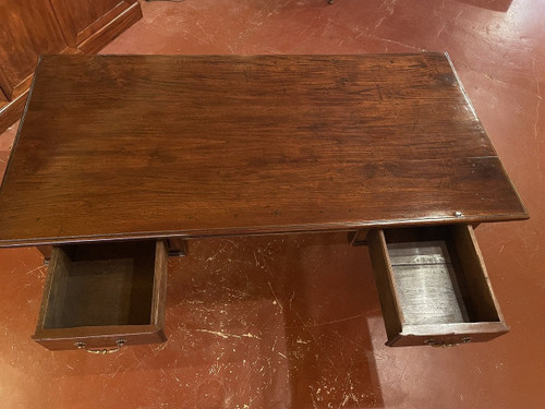 Scrivania Piatta Con Gambe Tornite - Olanda - XIX Secolo