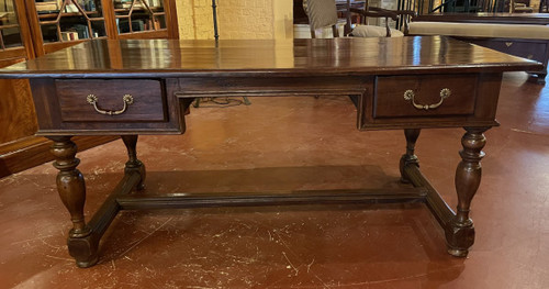 Scrivania Piatta Con Gambe Tornite - Olanda - XIX Secolo