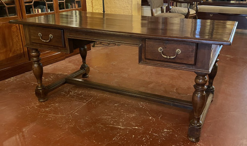 Scrivania Piatta Con Gambe Tornite - Olanda - XIX Secolo