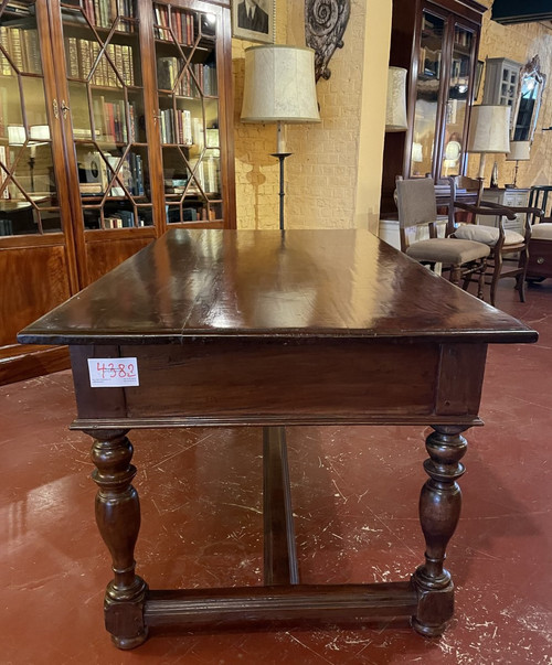 Scrivania Piatta Con Gambe Tornite - Olanda - XIX Secolo