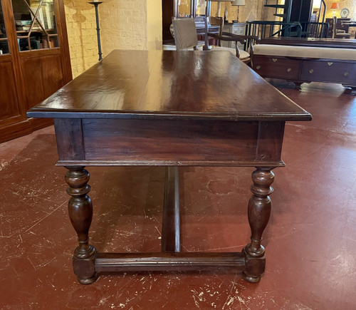 Scrivania Piatta Con Gambe Tornite - Olanda - XIX Secolo