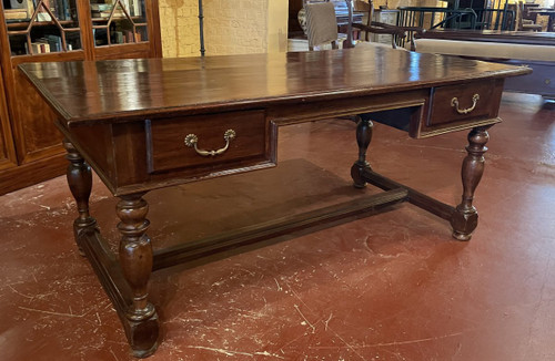 Scrivania Piatta Con Gambe Tornite - Olanda - XIX Secolo
