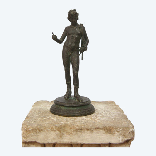 Bronzo della fine del XIX secolo raffigurante Narciso o Dioniso.