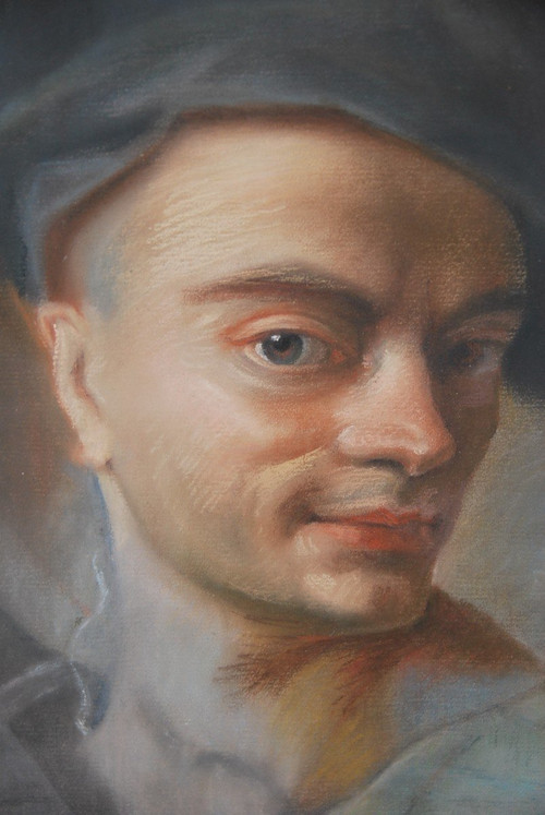 Pastel Portrait of a Man After Quentin De La Tour 18th century