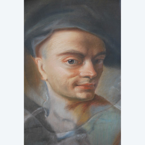 Pastel Portrait of a Man After Quentin De La Tour 18th century