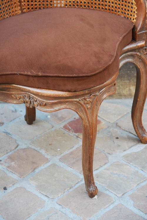 Fauteuil De Bureau Canné époque Louis XV  estampillé