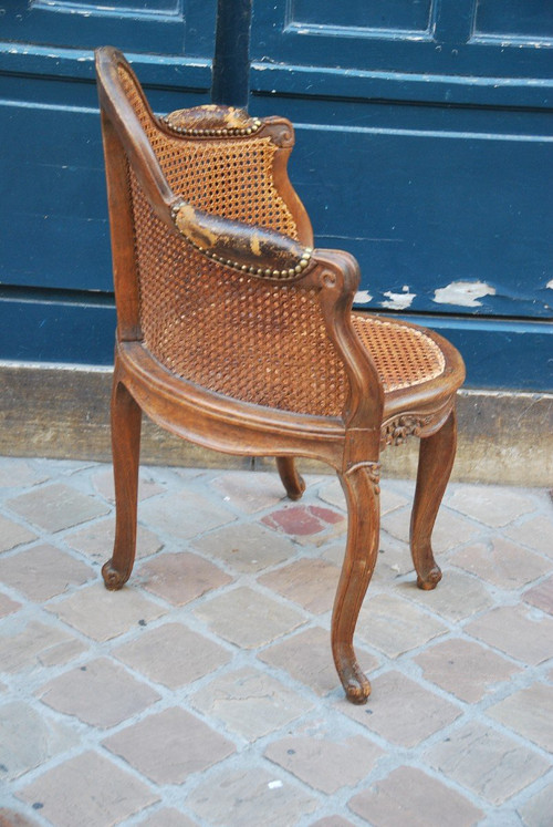 Fauteuil De Bureau Canné époque Louis XV  estampillé