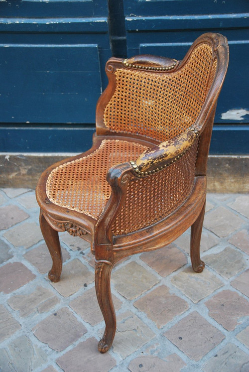 Fauteuil De Bureau Canné époque Louis XV  estampillé