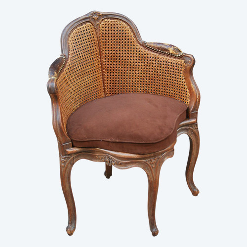 Fauteuil De Bureau Canné époque Louis XV  estampillé